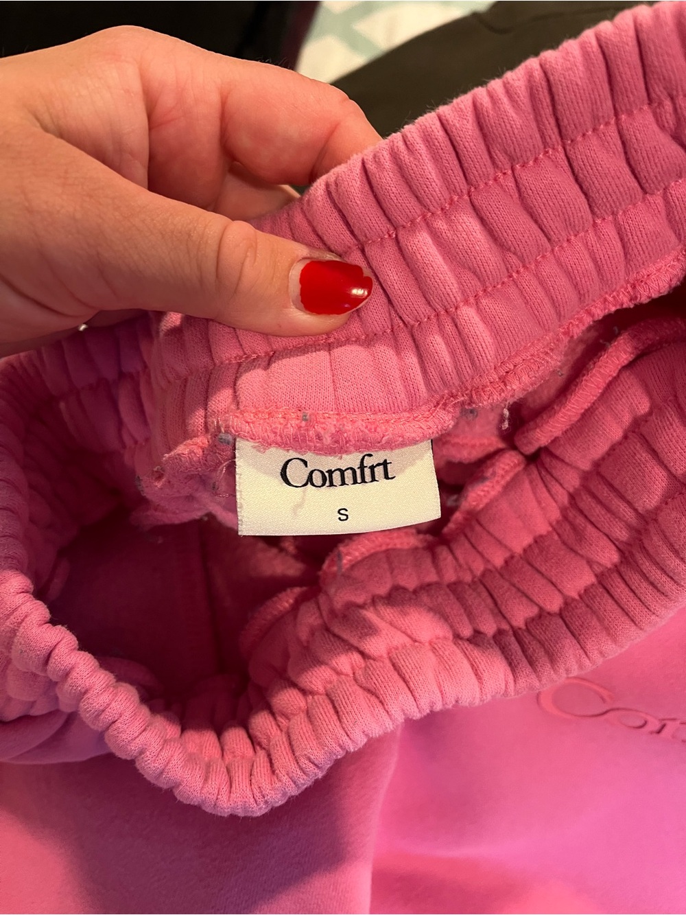 Comfrt Women's High-Waist Pink Sweatpants Small - Picture 4 of 5